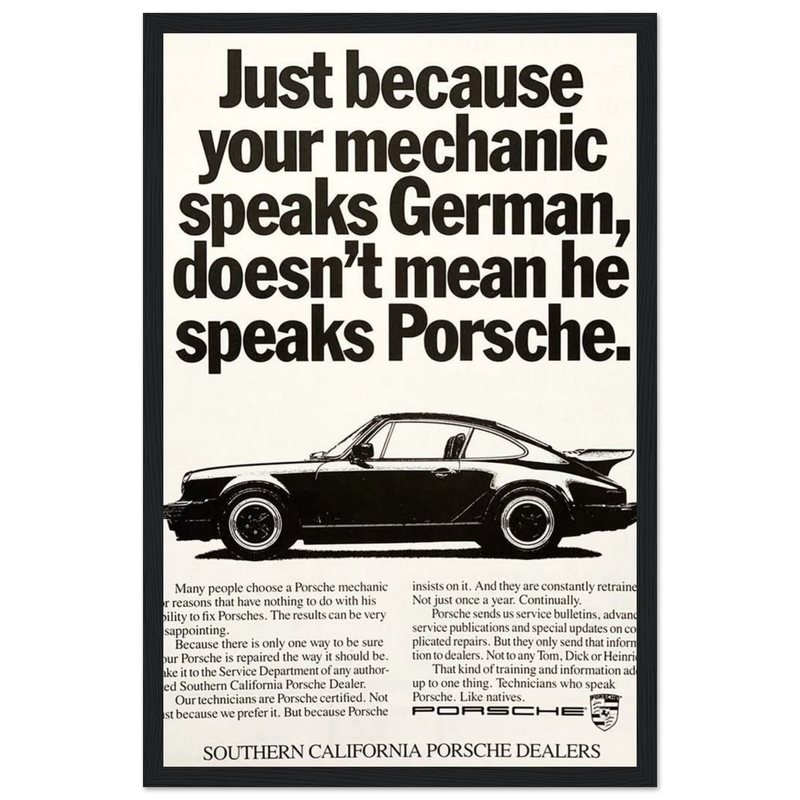 Porsche - German Speaking Vintage Poster