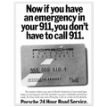 Porche 24 Road Assistance Vintage Poster Ad