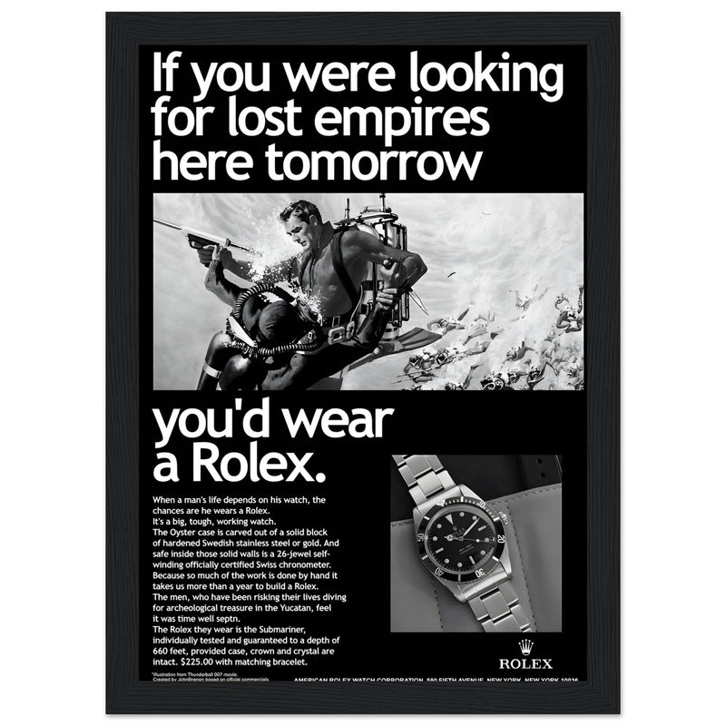 Rolex Submariner Vintage Poster Ad