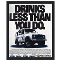 Land Rover Defender Drinks Less Than You Do Vintage Poster Ad
