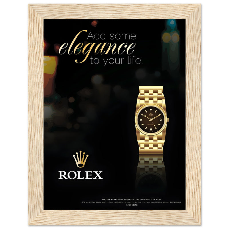 Rolex Elegance Vintage Poster Ad