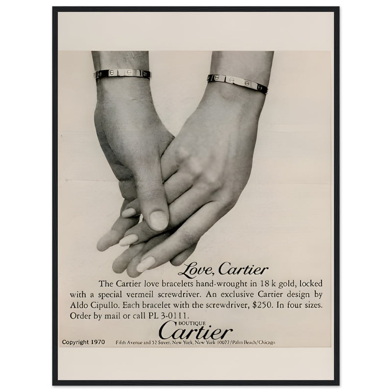 Cartier Love Bangles Vintage Poster
