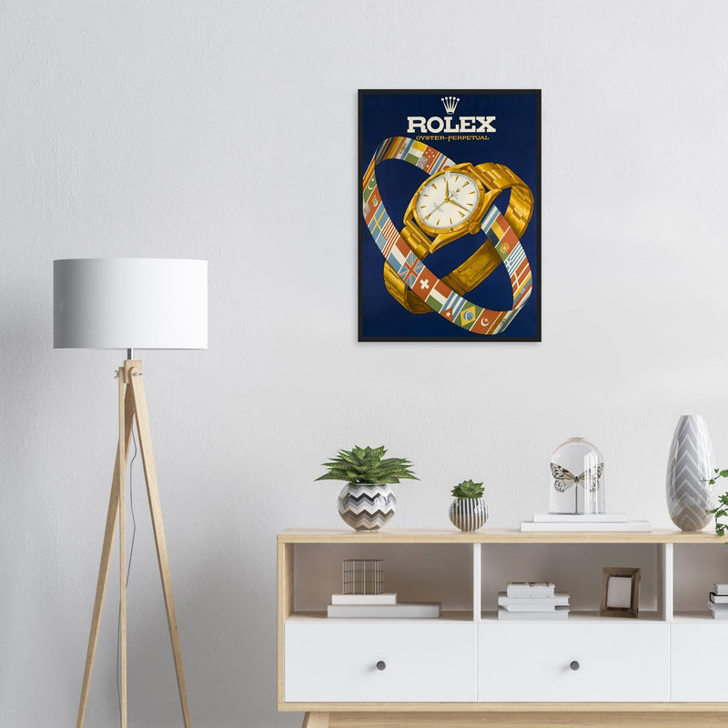 Rolex Advertising Golden Age Oyster Perpetual Vintage Poster