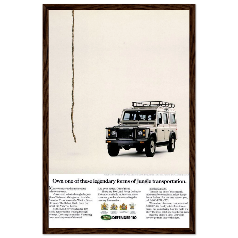 Land Rover Defender Vintage Poster