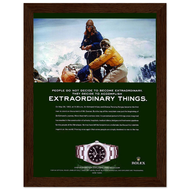 Rolex Oyster Perpetual Explorer Vintage Poster Ad