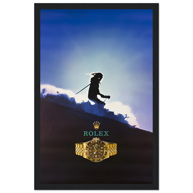 Rolex Skiing Vintage Poster Ad