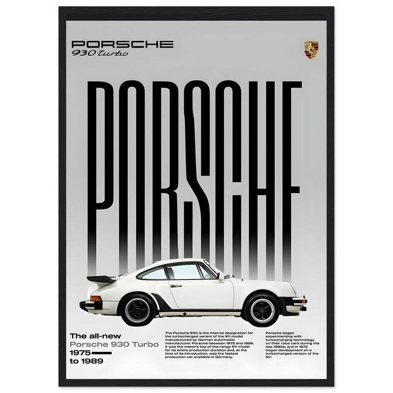 Porsche 930 Turbo 1975 Vintage Poster Ad