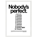 Porsche Nobody's Perfect Le Man Vintage Poster Ad