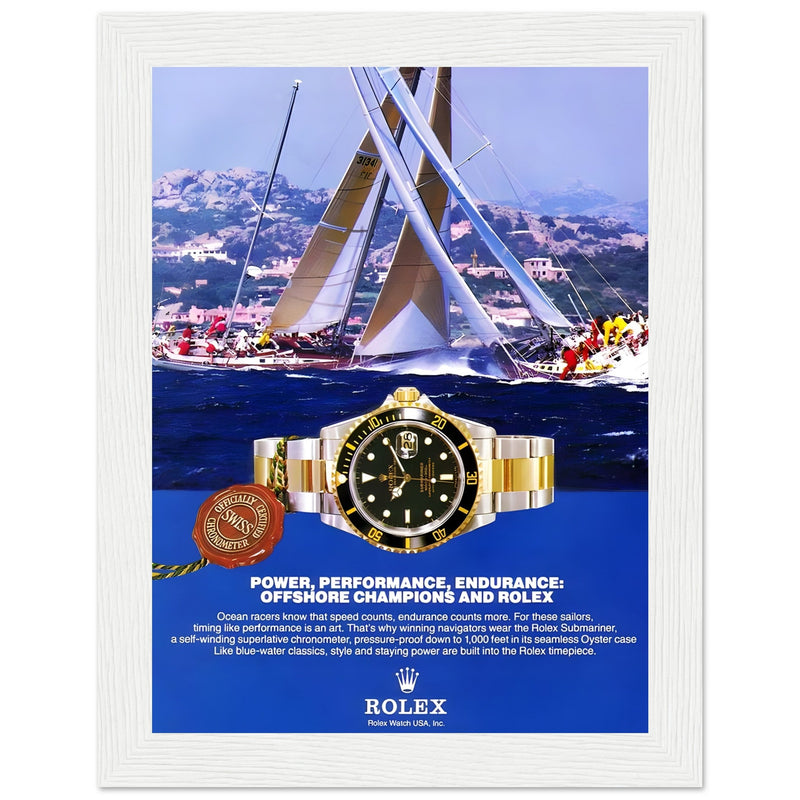 Rolex Submariner Offshore Champions Vintage Poster Ad