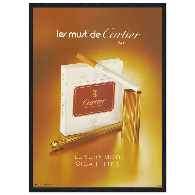 Cartier Luxury Mild Cigarettes Vintage Poster Ad