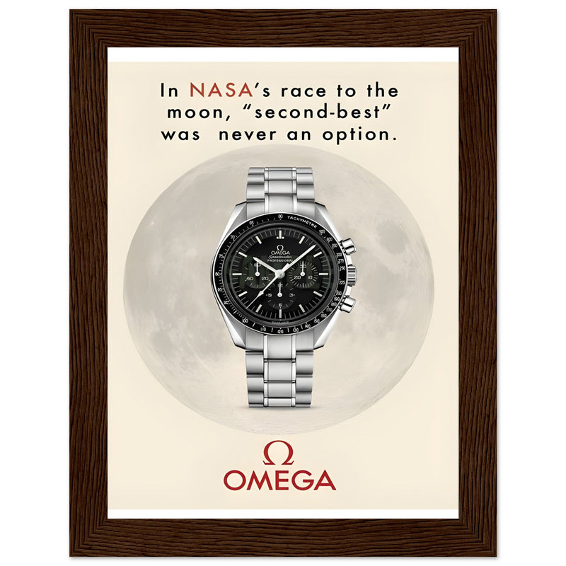 Omega Race to the Moon Vintage Poster Ad