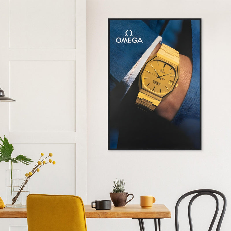 Omega Gold Vintage Poster Ad