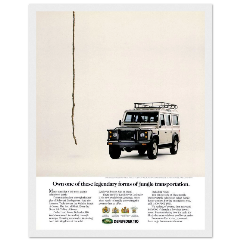 Land Rover Defender Vintage Poster