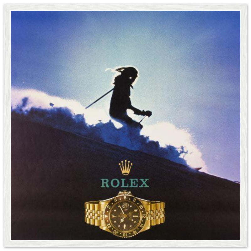 Rolex Skiing Vintage Poster Ad