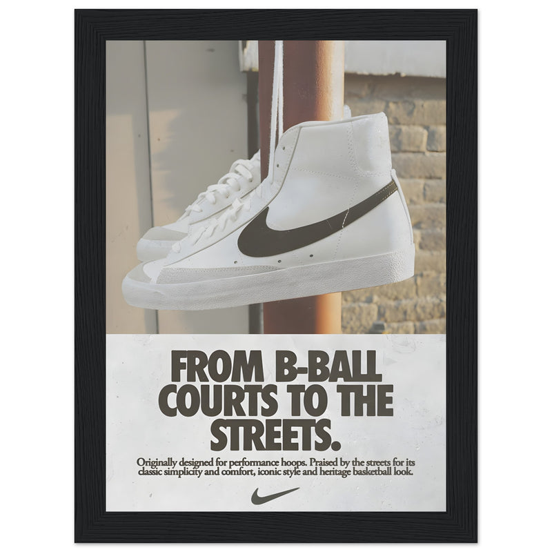 Nike Court to the streets Vintage Poster Ad