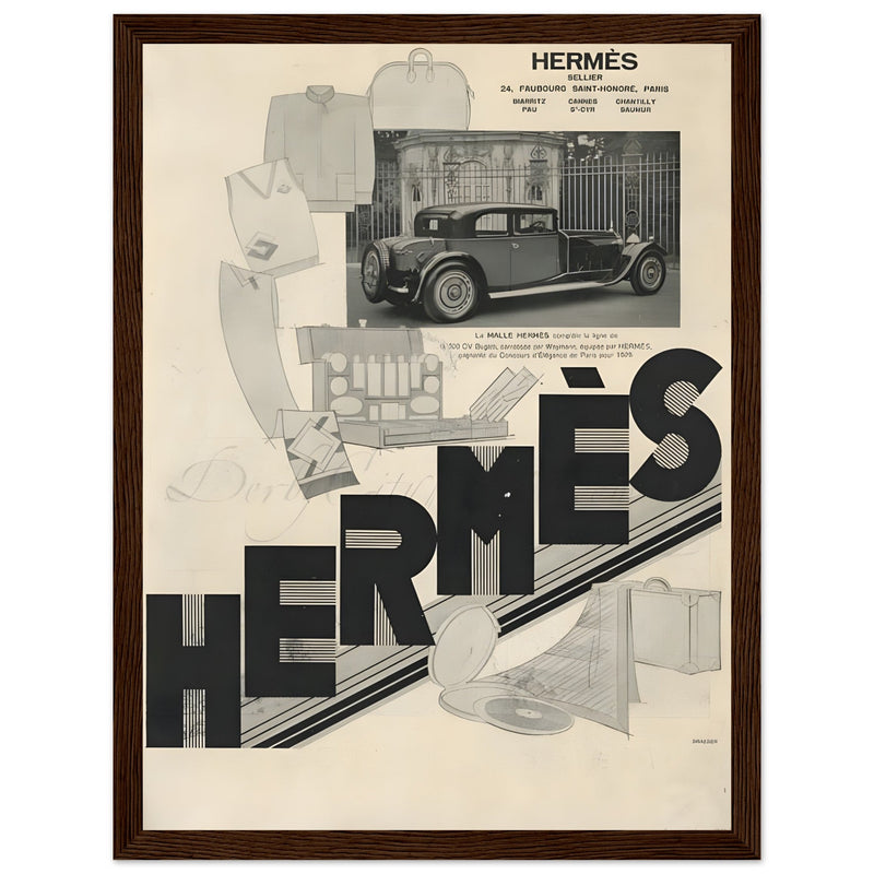 Hermes Fashion Vintage Poster Ad