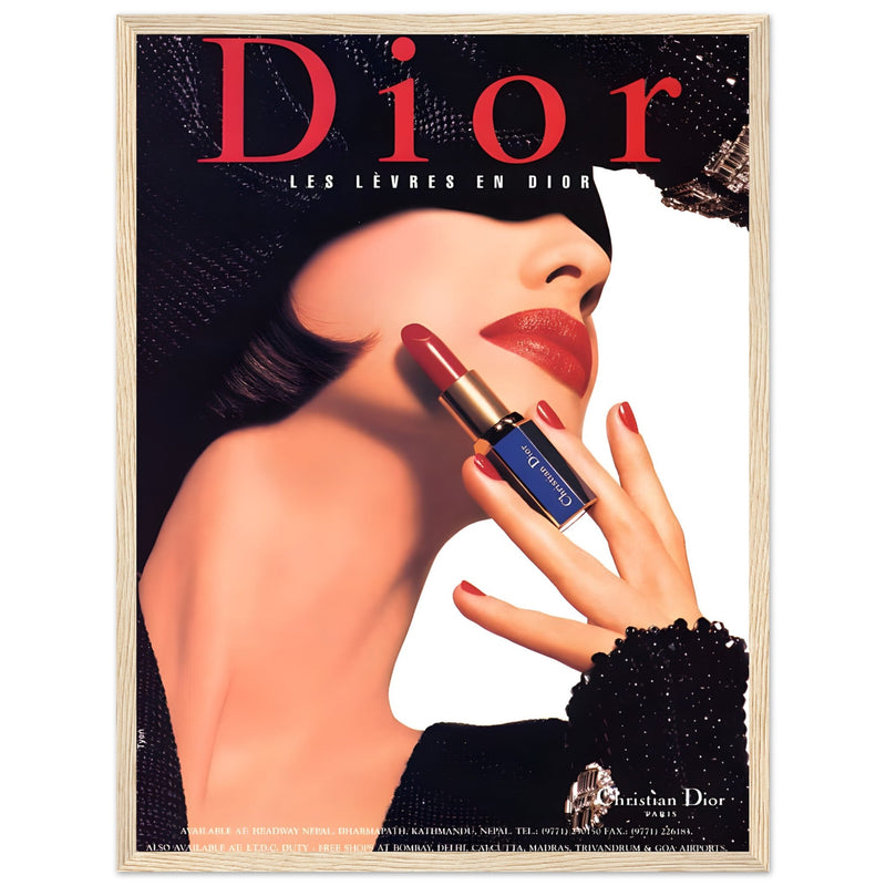Christian Dior Woman Vintage Poster Ad