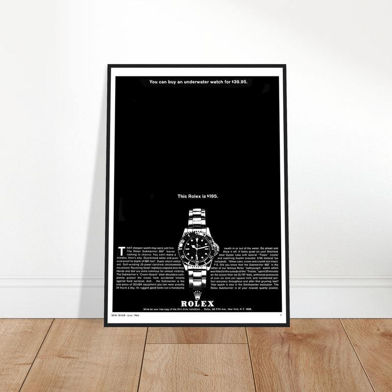 Rolex Submariner Vintage Poster Ad