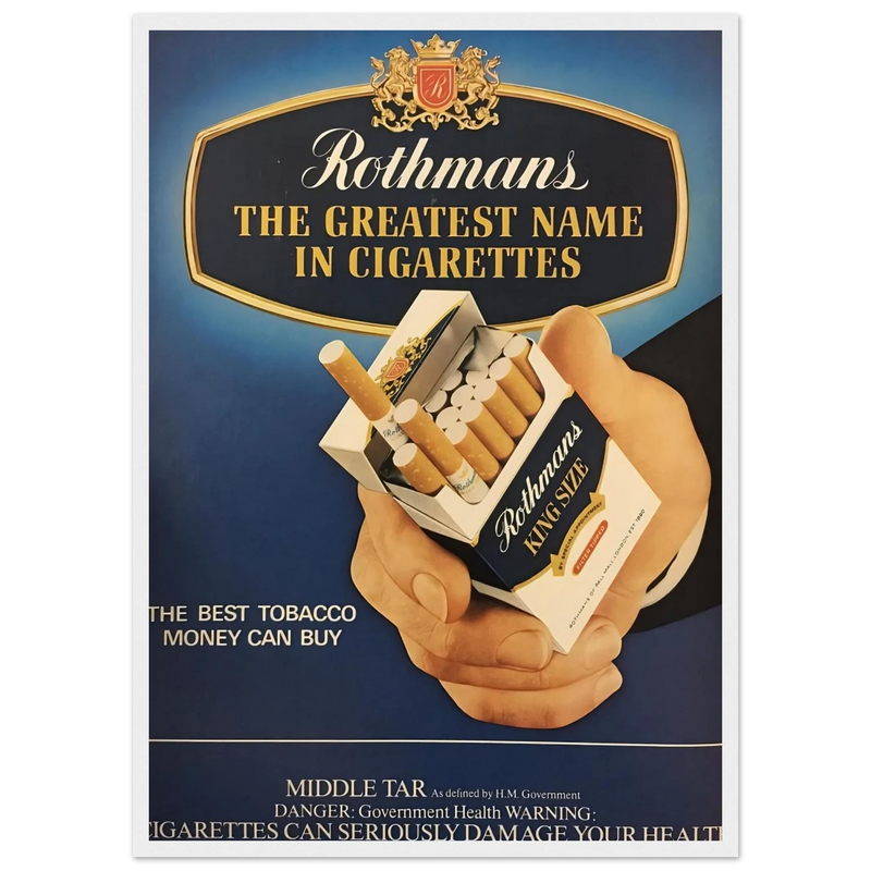 Rothmans Vintage Poster - The Greatest Name In Cigarettes
