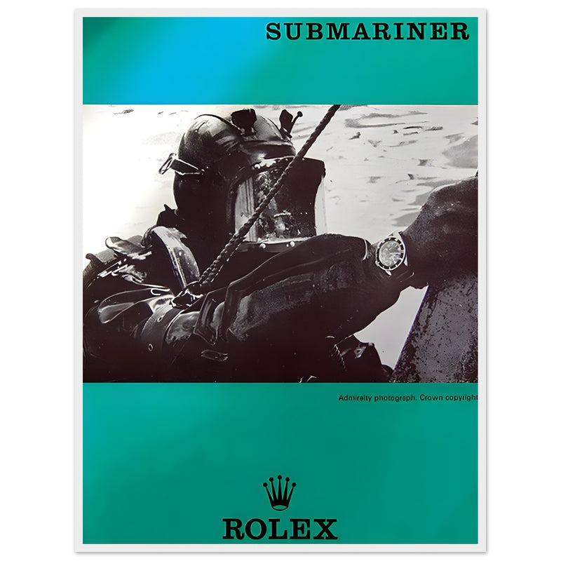 Rolex Submariner Diver Vintage Poster Ad