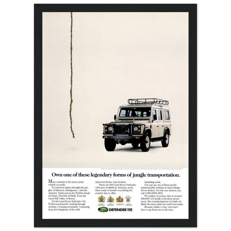 Land Rover Defender Vintage Poster