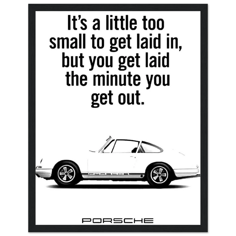 Porsche Vintage Poster  White 911