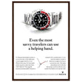 Rolex GMT Master Travel Vintage Poster Ad