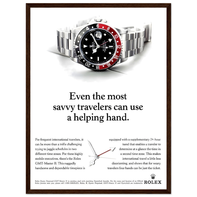 Rolex GMT Master Travel Vintage Poster Ad