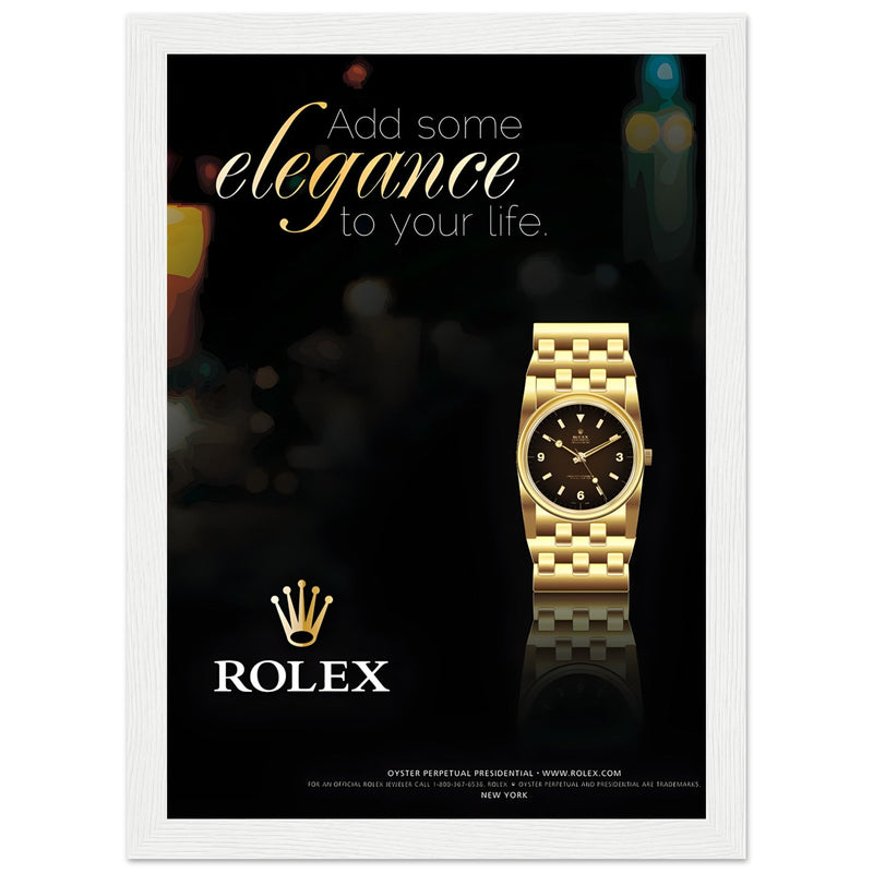 Rolex Elegance Vintage Poster Ad