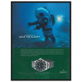 Rolex Sea-Dweller Save The Planet Vintage Poster Ad