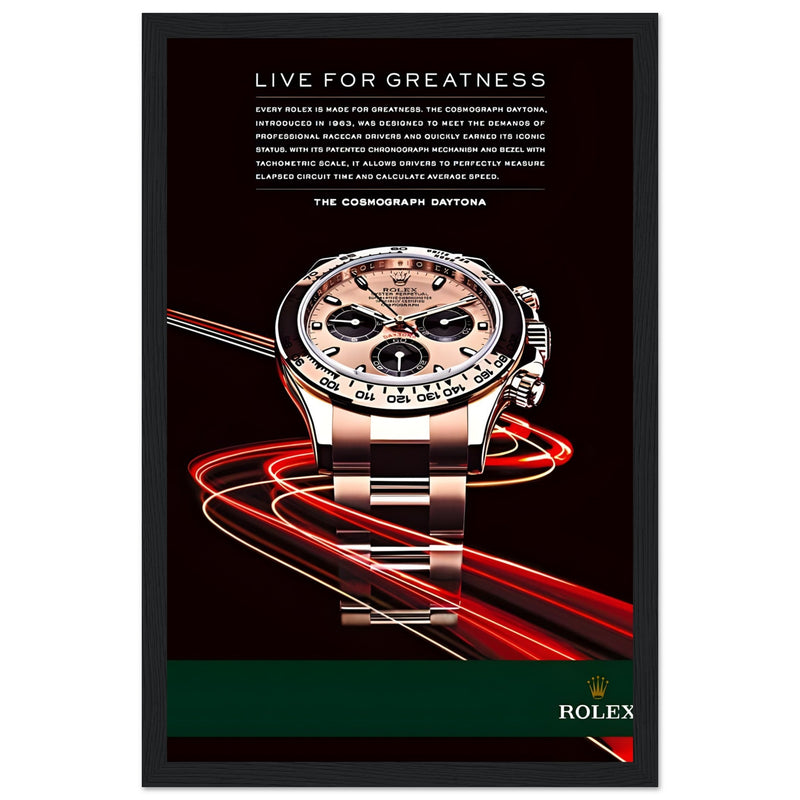 Rolex Live For Greatness Vintage Poster Ad