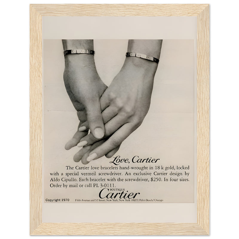 Cartier Love Bangles Vintage Poster