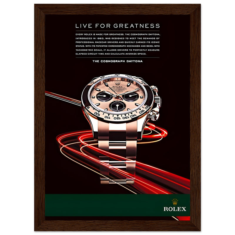 Rolex Live For Greatness Vintage Poster Ad