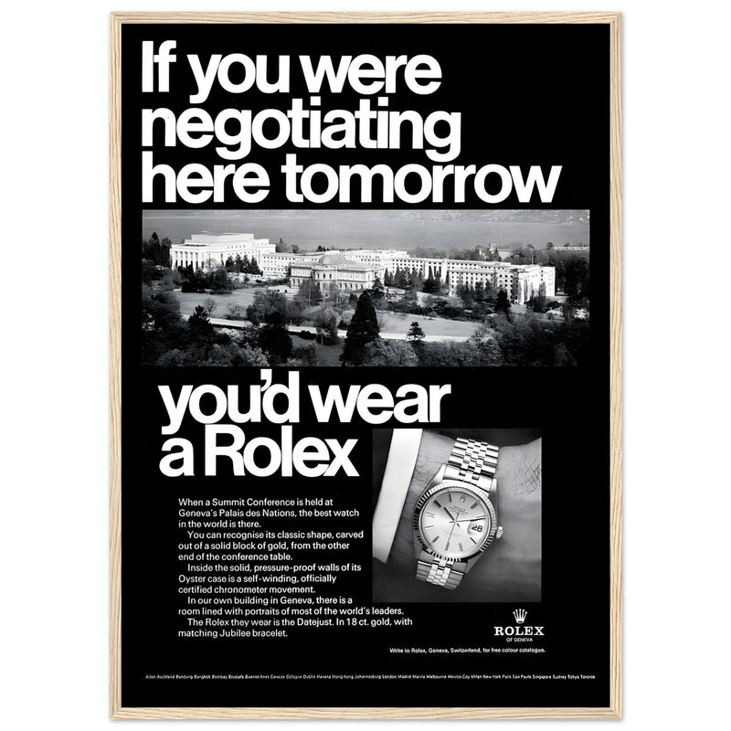 Rolex Datejust Geneva Vintage Poster Ad
