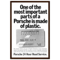 Porsche - 24 Hour Road Service Vintage Poster Ad
