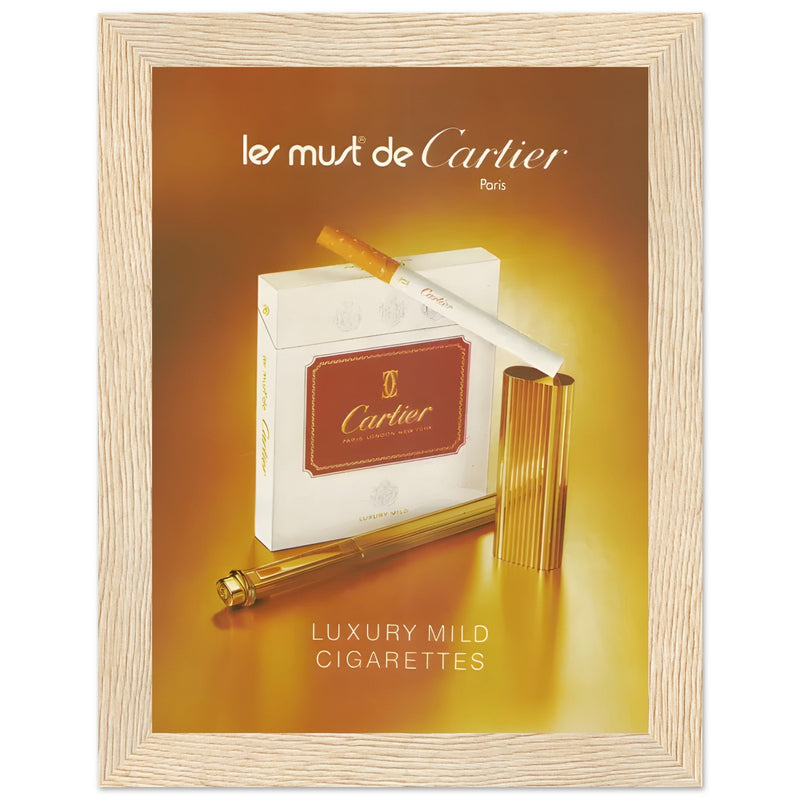 Cartier Luxury Mild Cigarettes Vintage Poster Ad