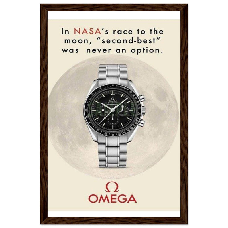 Omega Race to the Moon Vintage Poster Ad