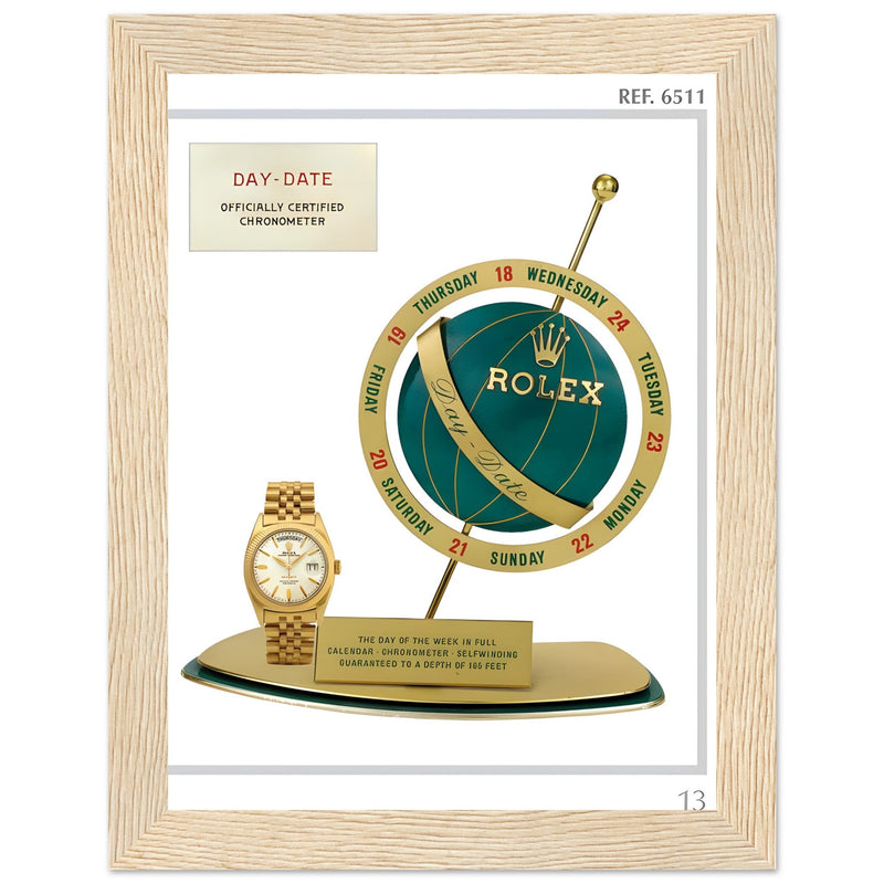 Rolex Day-Date Globe Vintage Poster Ad