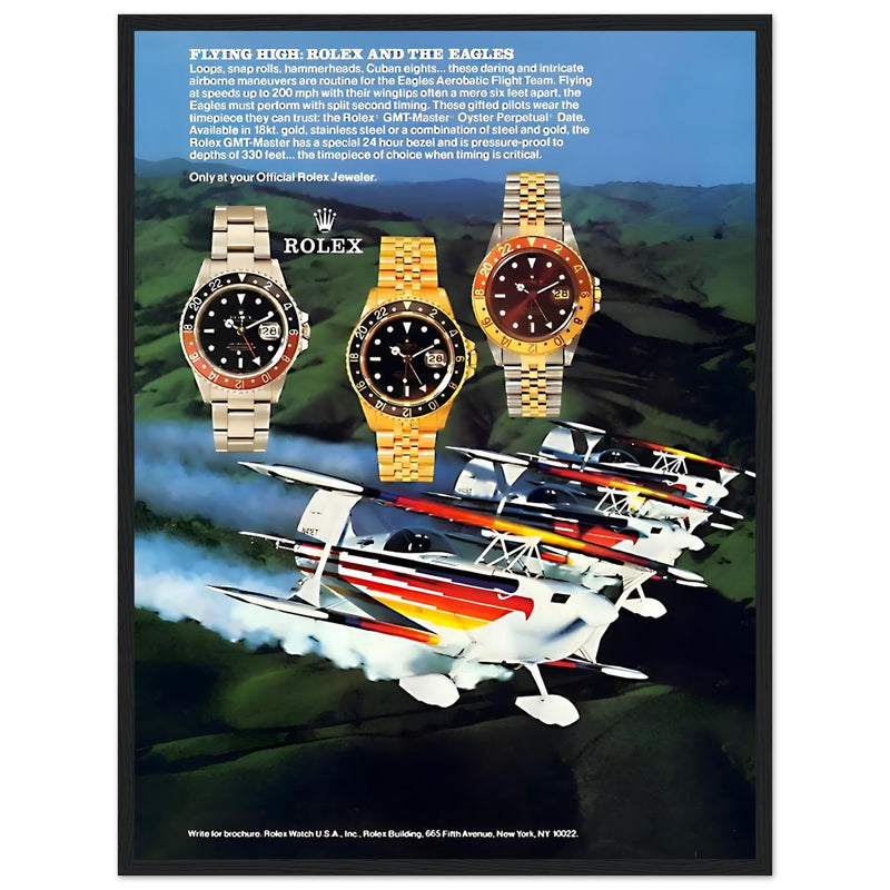 Rolex GMT Master Vintage Poster Ad