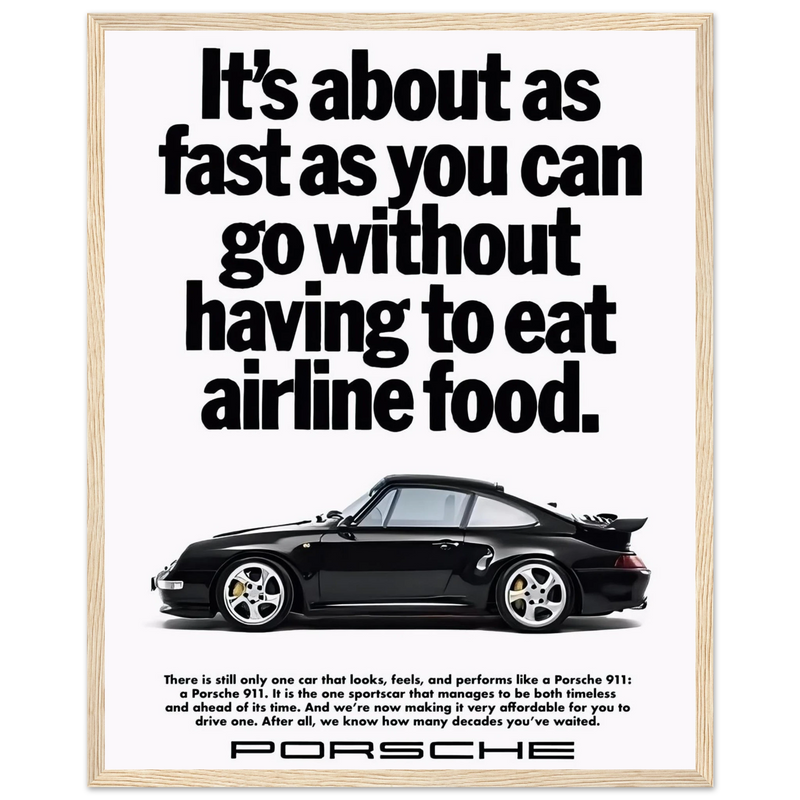 Porsche 911 Vintage Poster - Airline Food