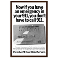 Porche 24 Road Assistance Vintage Poster Ad