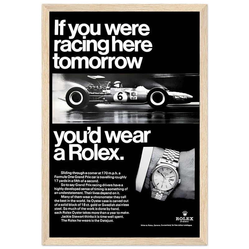 Rolex Racing Vintage Poster Ad