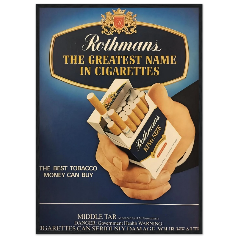Rothmans Vintage Poster - The Greatest Name In Cigarettes