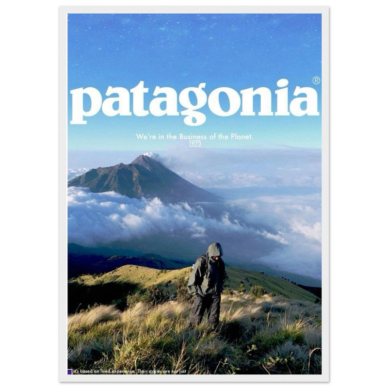 Patagonia We're in the Business of the Planet Vintage Poster Ad