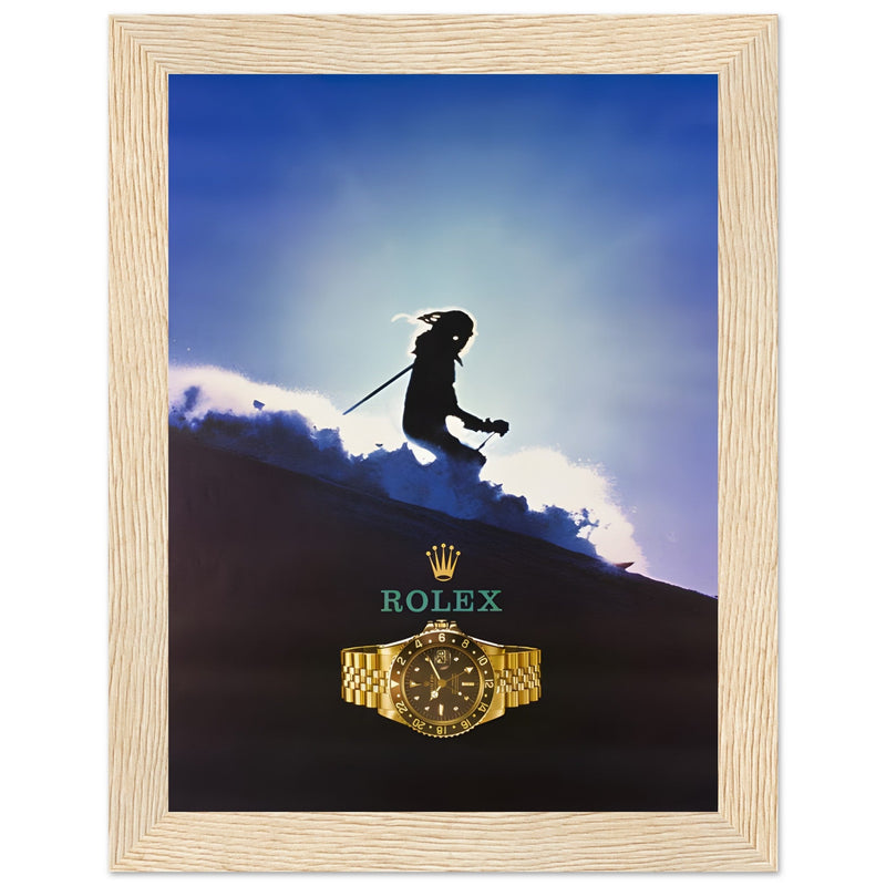 Rolex Skiing Vintage Poster Ad
