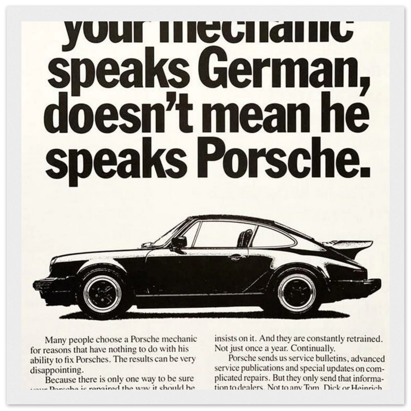 Porsche - German Speaking Vintage Poster