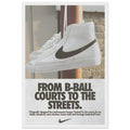 Nike Court to the streets Vintage Poster Ad