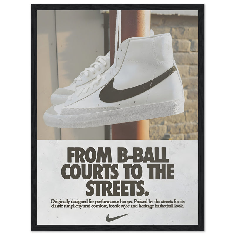 Nike Court to the streets Vintage Poster Ad