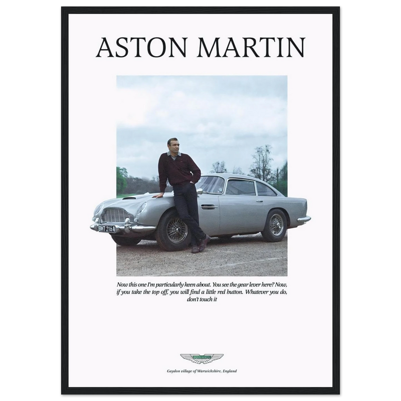 Aston Martin Vintage Poster Ad - 1964 James Bond Goldfinger