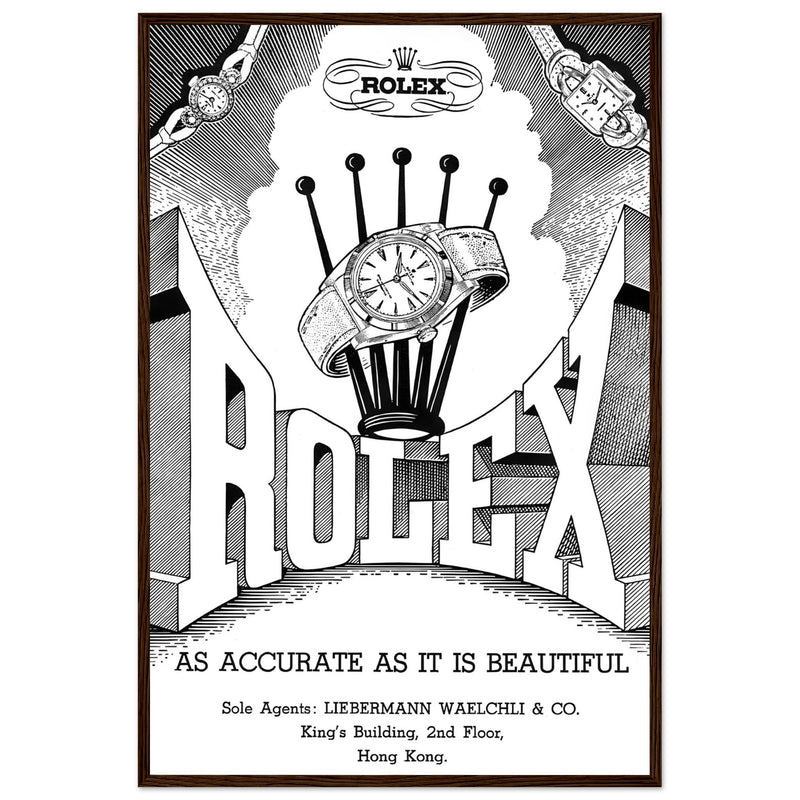 Rolex Hong Kong Jewellers Vintage Poster Ad